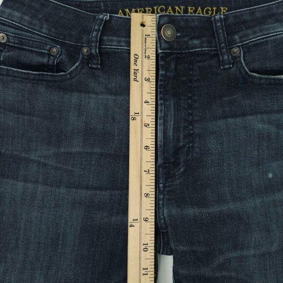 American Eagle Extreme Flex Slim Jeans Mens 30x31 READ Dark Wash Mid Rise - Picture 4 of 16